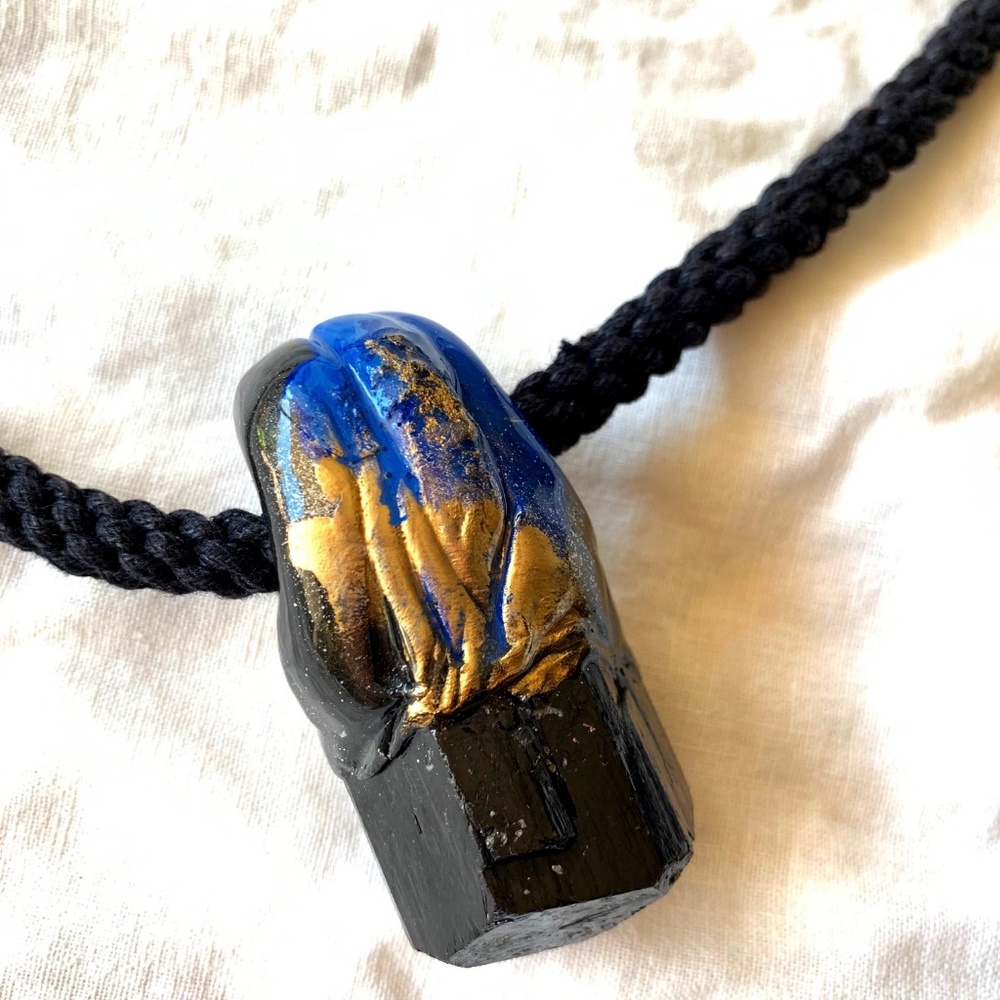 NEW - Adina Mills Black Tourmaline Necklace